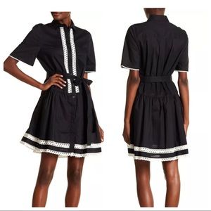 Kate Spade NWT Lace Inset Drop Waist Shirt Dress